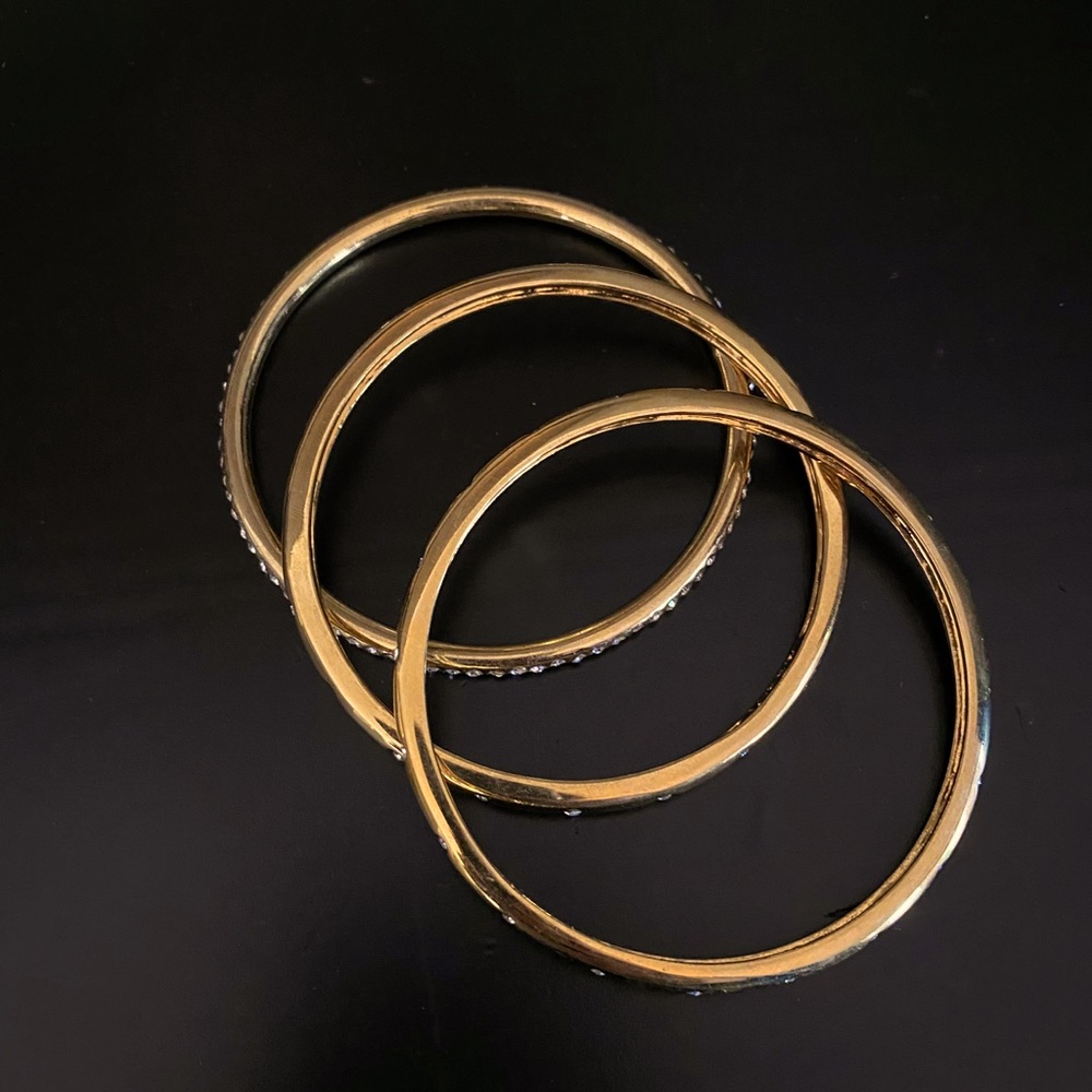 BOGO J Crew Gold Bangles set of 3